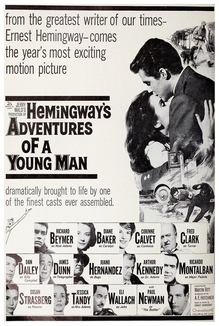 Hemingway's Adventures of a Young Man 1962 - Paul Newman - US - Classic Movie Poster