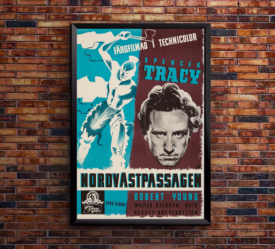 Northwest Passage 1940 - Sweden - v1 - Classic Movie Poster