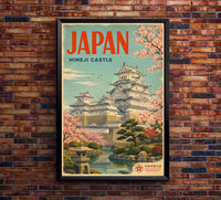 Japan - Himeji Castle v1 - Vintage Tourism Travel Poster