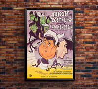 Bud Abbott Lou Costello Meet Frankenstein 1948 - Denmark - v2 - Classic Movie Poster