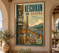 Alaska - Ketchikan - Vintage Tourism Travel Poster