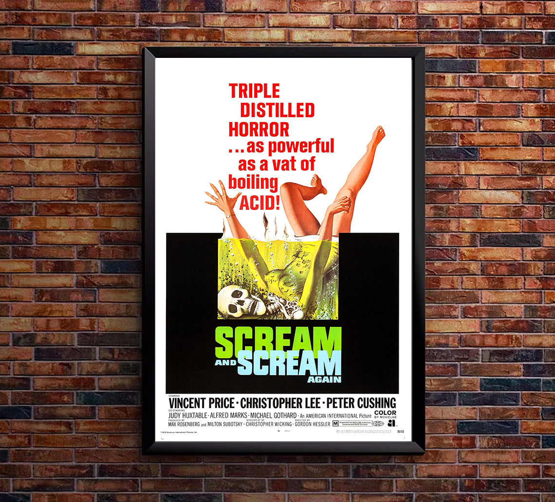 Scream and Scream Again 1970 - US - v1 - Classic Movie Poster