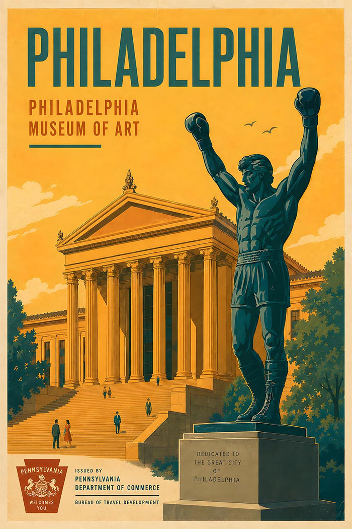 Pennsylvania - Philadelphia - Vintage Tourism Travel Poster