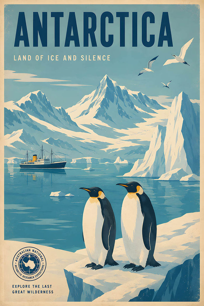 Antarctica - Tourism - v1 - Vintage Travel Poster
