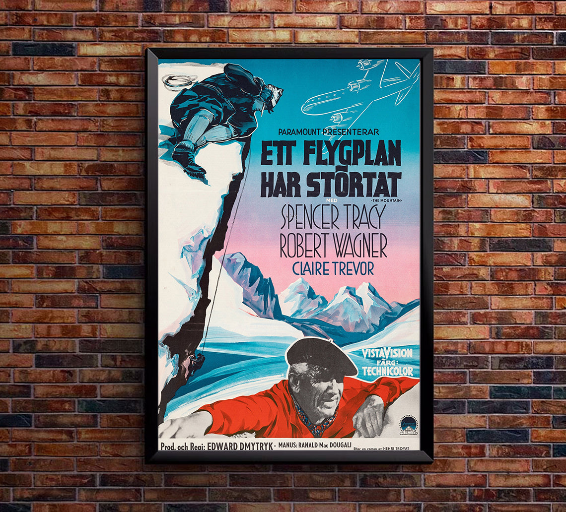 The Mountain 1956 - Sweden - v1 - Classic Movie Poster