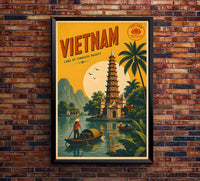 Vietnam - Tourism - v1 - Vintage Travel Poster