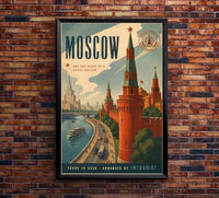 Russia - Moscow - Vintage Tourism Travel Poster
