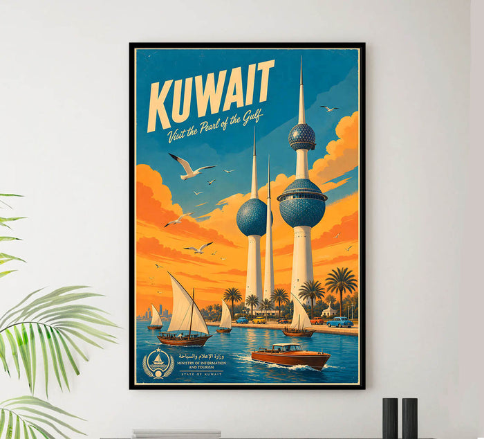 Kuwait - Tourism - v1 - Vintage Travel Poster