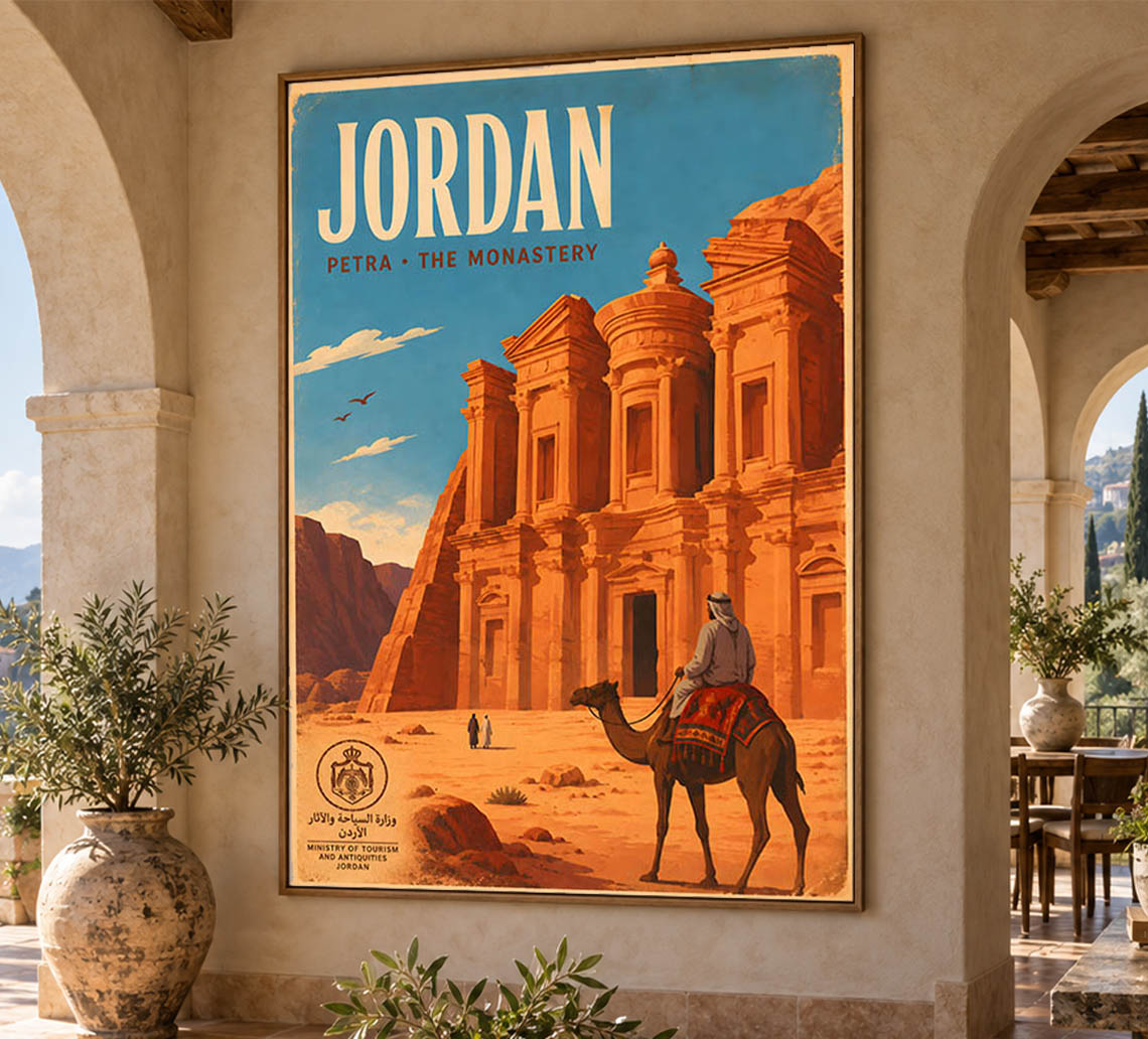 Jordan - Tourism - v1 - Vintage Travel Poster