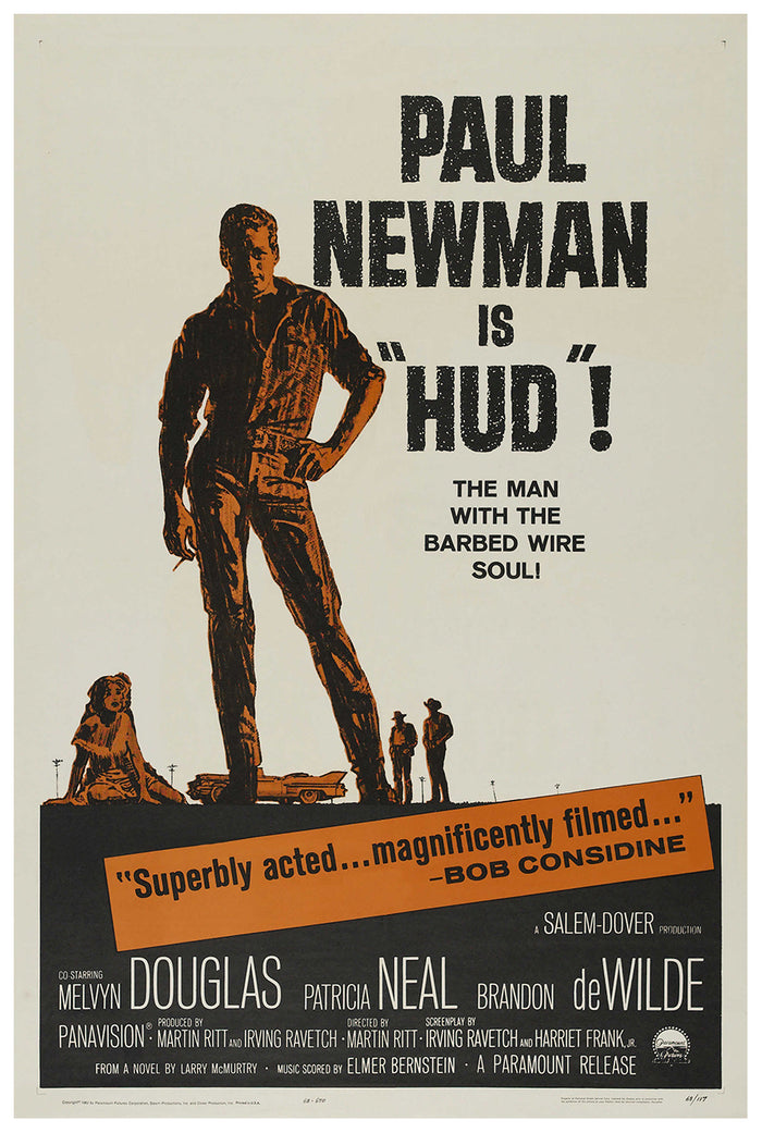 Hud 1963 - Paul Newman - US - Classic Movie Poster