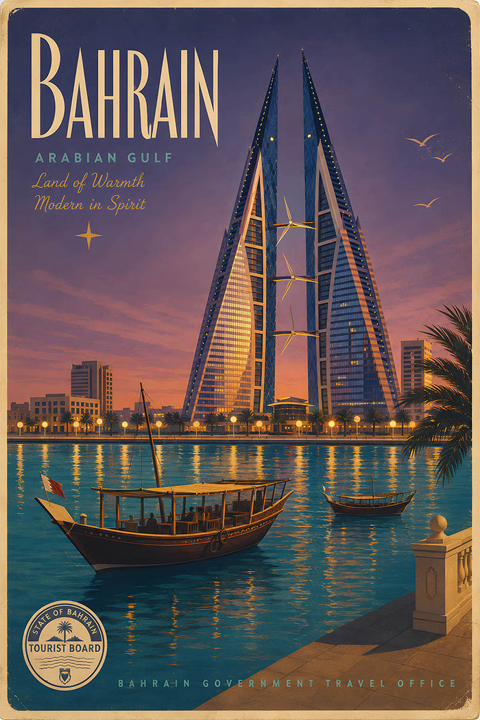 Bahrain - Tourism - v1 - Vintage Travel Poster