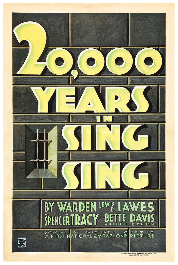 20,000 Years in Sing Sing 1932 - US - v2 - Classic Movie Poster
