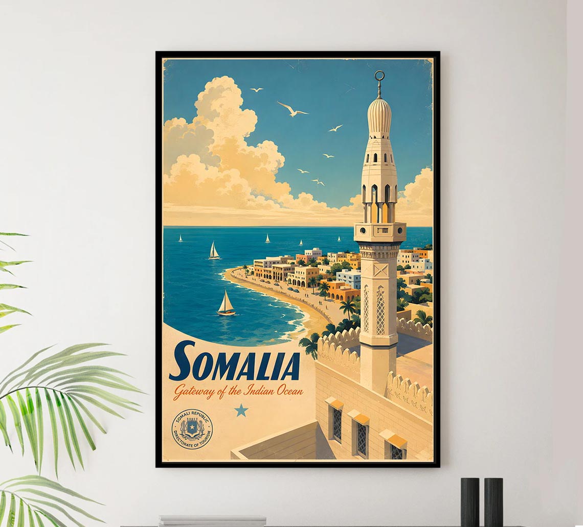 Africa - Somalia - Vintage Tourism Travel Poster