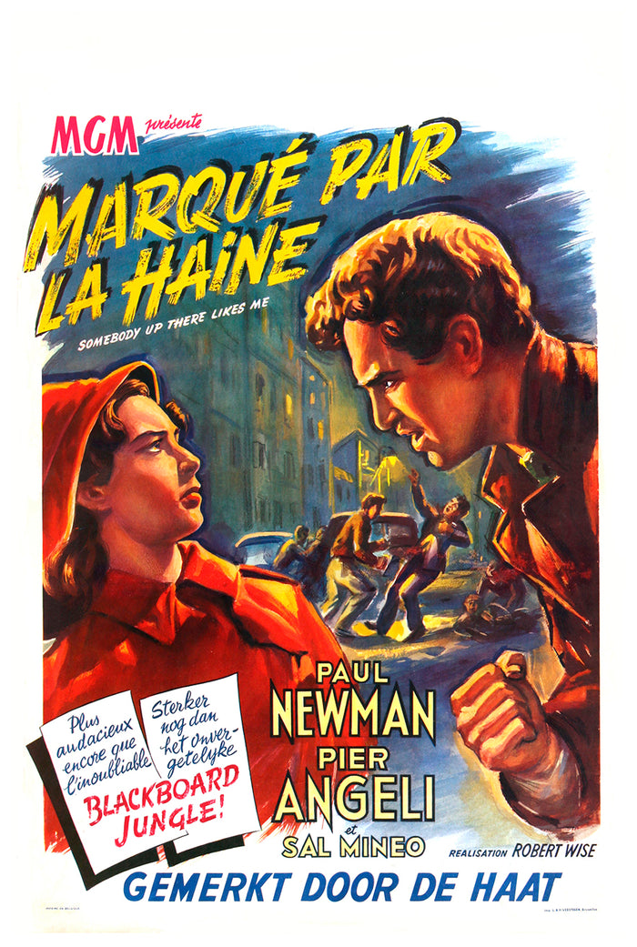 Somebody Up There Likes Me 1956 - Paul Newman - Belgium - Classic Movie Poster