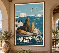 UK - Sandwich Islands - Vintage Tourism Travel Poster