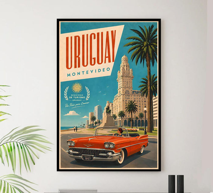 Uruguay - Montevideo - Vintage Tourism Travel Poster