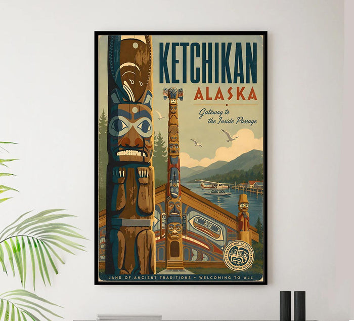 Alaska - Ketchikan - Vintage Tourism Travel Poster