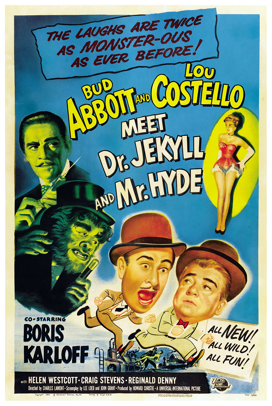 Abbott and Costello Meet Dr. Jekyll and Mr. Hyde 1953 - US - v1 - Classic Movie Poster