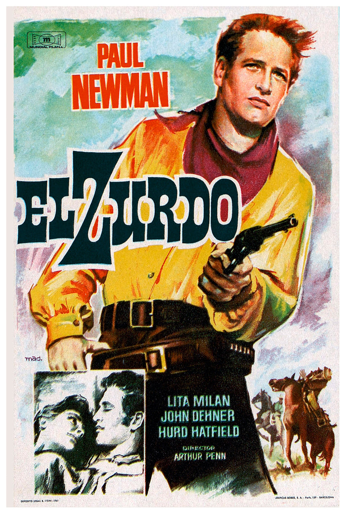 The Left Handed Gun 1958 - Paul Newman - Spain - Classic Movie Poster