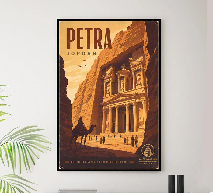 Jordan - Petra - Vintage Tourism Travel Poster