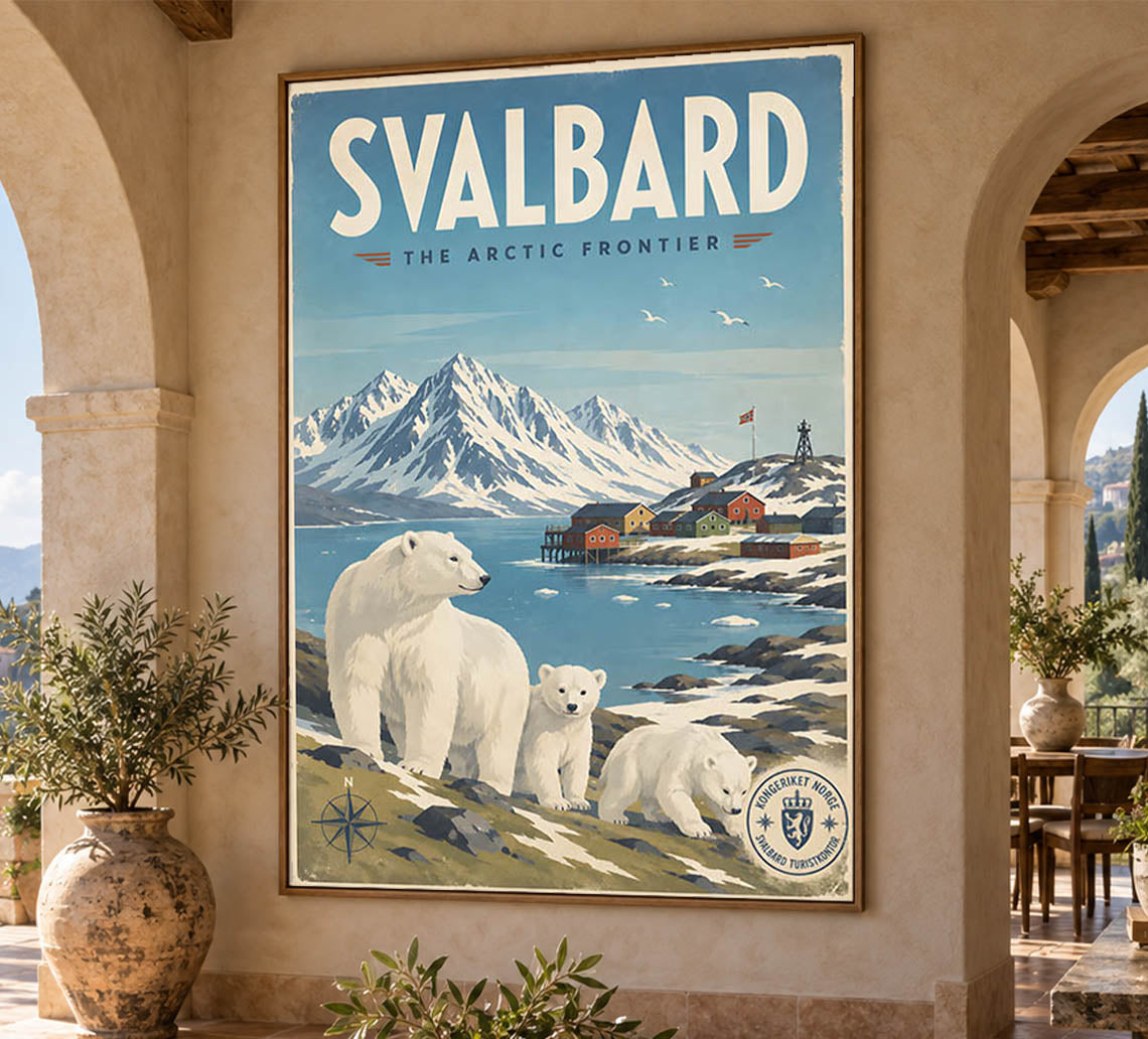 Norway - Svalbard - Vintage Tourism Travel Poster
