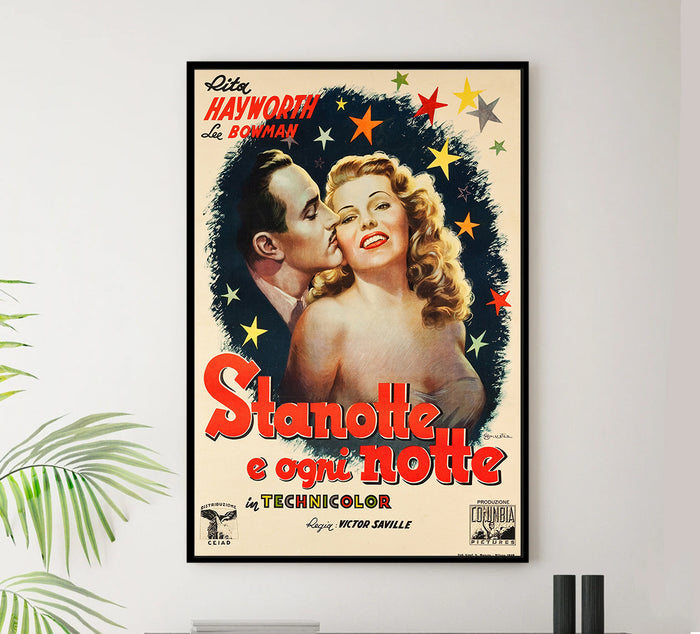 Tonight and Every Night 1945 - Rita Hayworth - Italy 2 - Classic Movie Poster