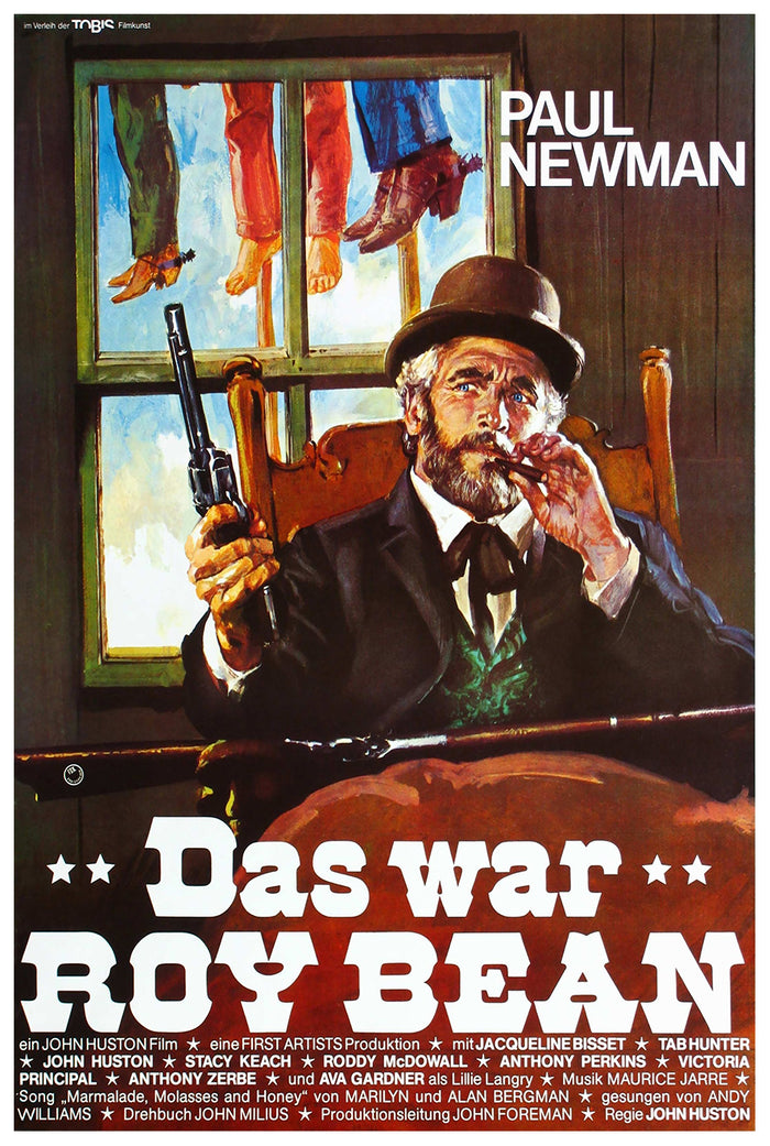 The Life and Times of Judge Roy Bean 1972 - Paul Newman - Germany - Classic Movie Poster