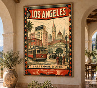 California - Baltimore Hotel - Vintage Tourism Travel Poster