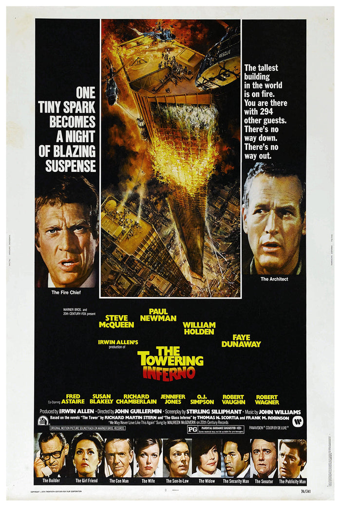 The Towering Inferno 1974 - Paul Newman - US (2) - Classic Movie Poster