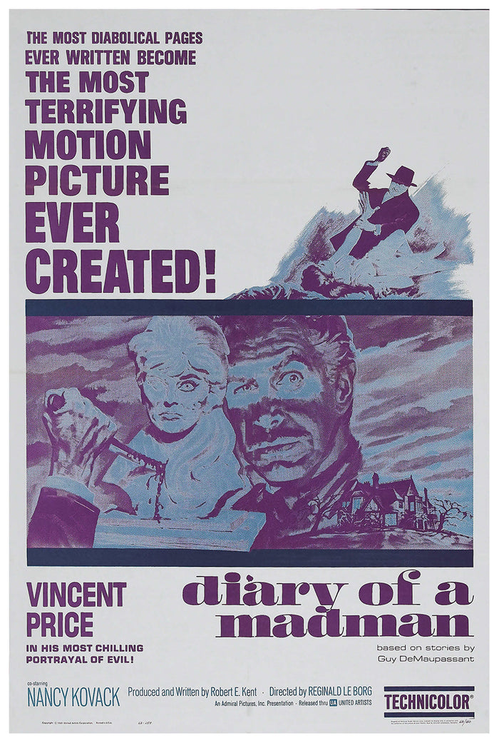 Diary of a Madman 1963 - US - v1 - Classic Movie Poster