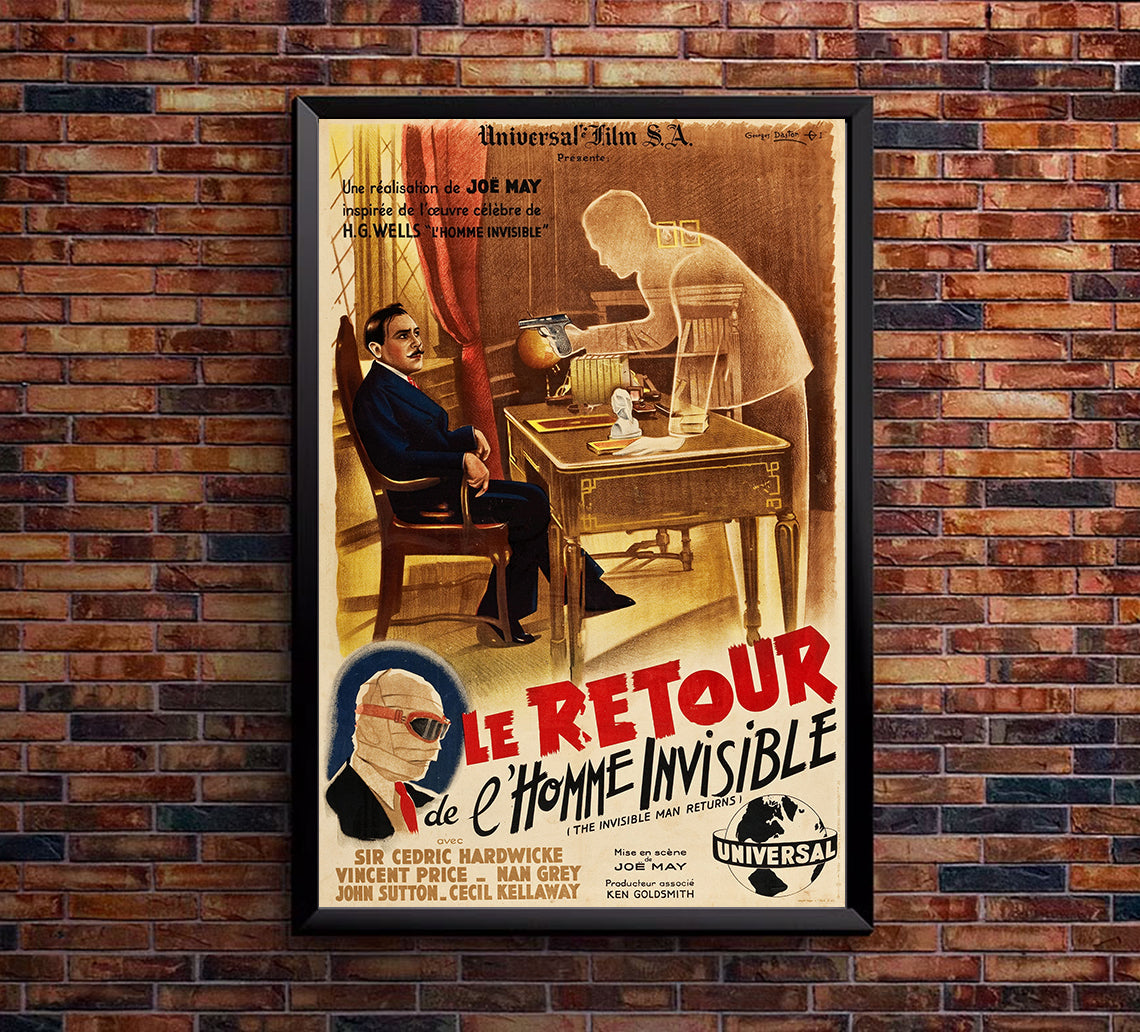The Invisible Man Returns 1940 - France - v3 - Classic Movie Poster