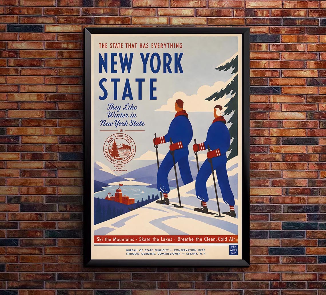 New York - The State That Has Every Thing - Vintage Tourism Travel Poster