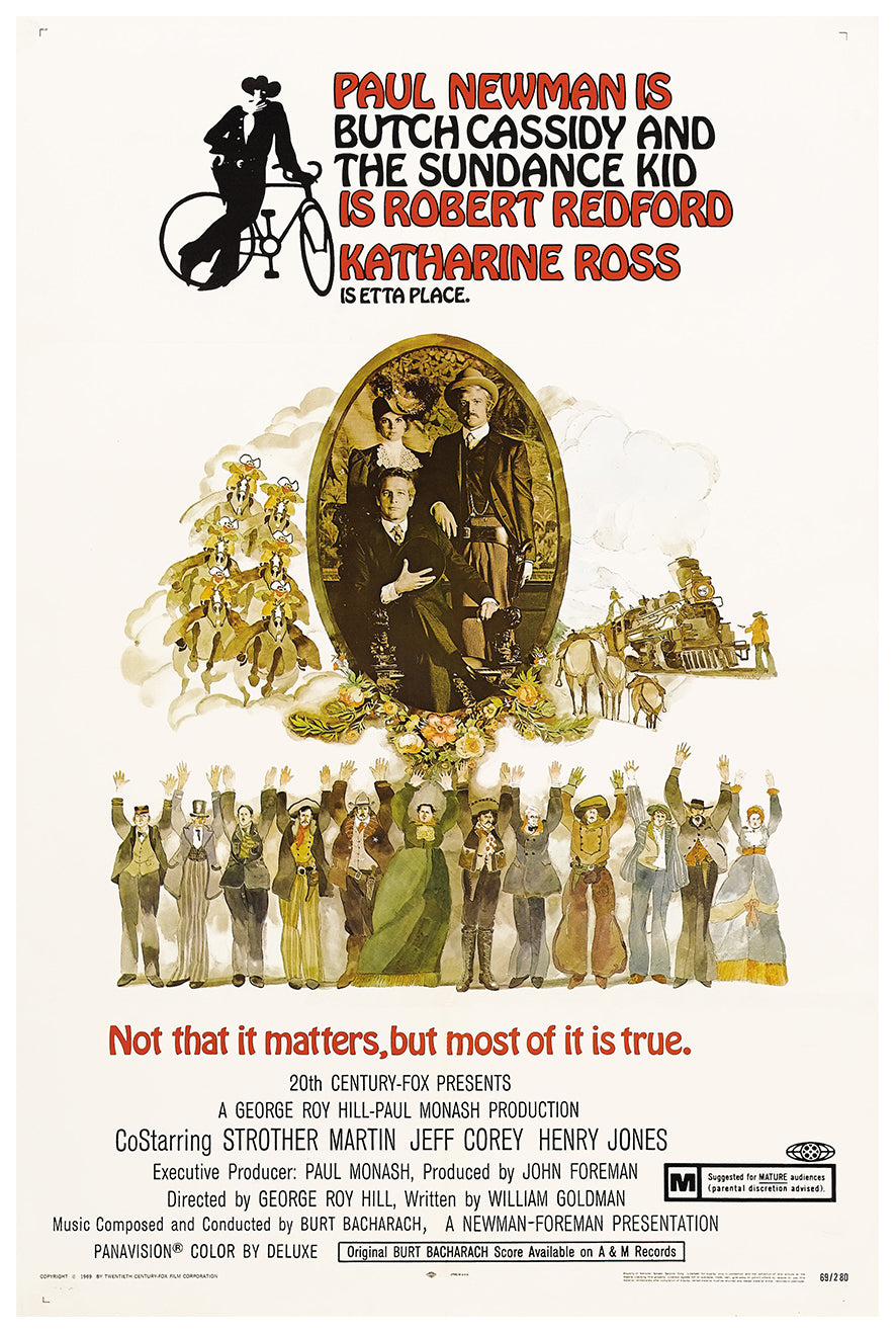 Butch Cassidy and the Sundance Kid 1969 - Paul Newman - US - Classic Movie Poster