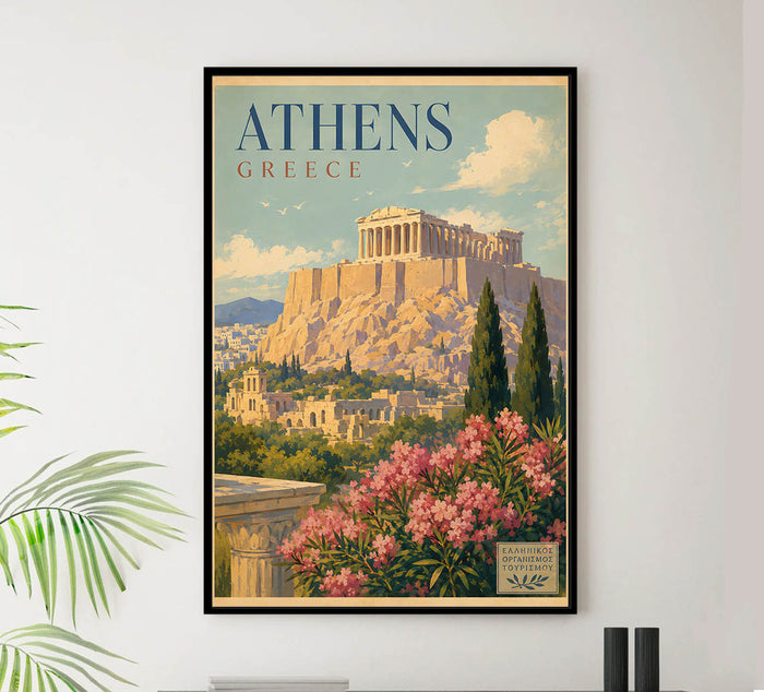 Greece - Athens - Tourism - v1 - Vintage Travel Poster