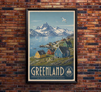 Denmark - Greenland - Vintage Tourism Travel Poster