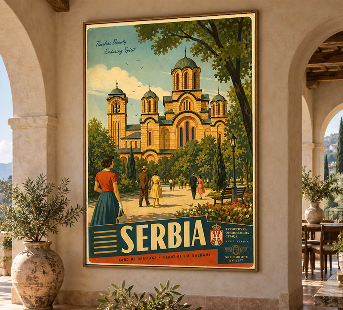 Serbia - Tourism - v1 - Vintage Travel Poster