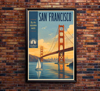 California - San Francisco 2 - Vintage Tourism Travel Poster