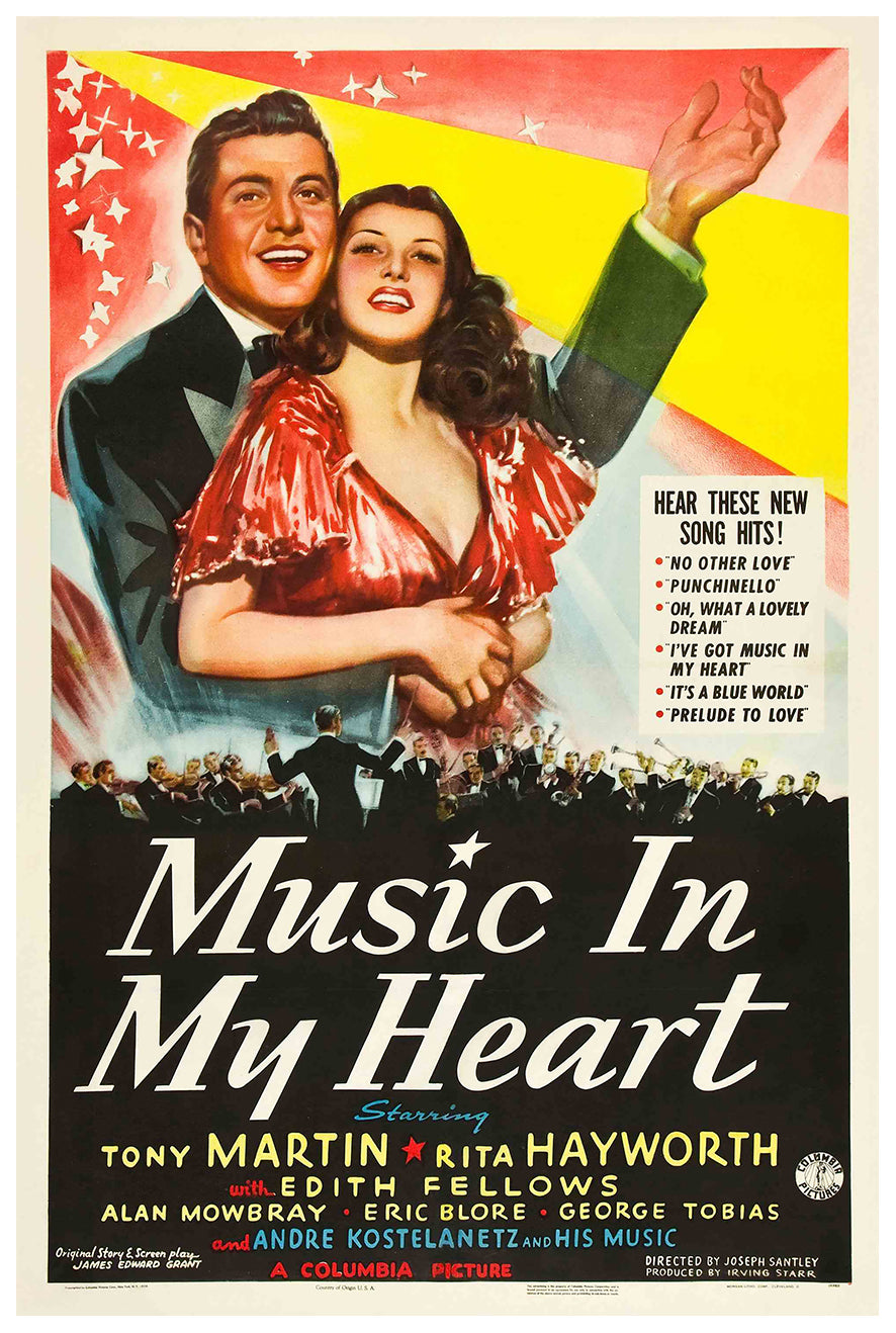 Music in My Heart 1940 - Rita Hayworth - US - Classic Movie Poster
