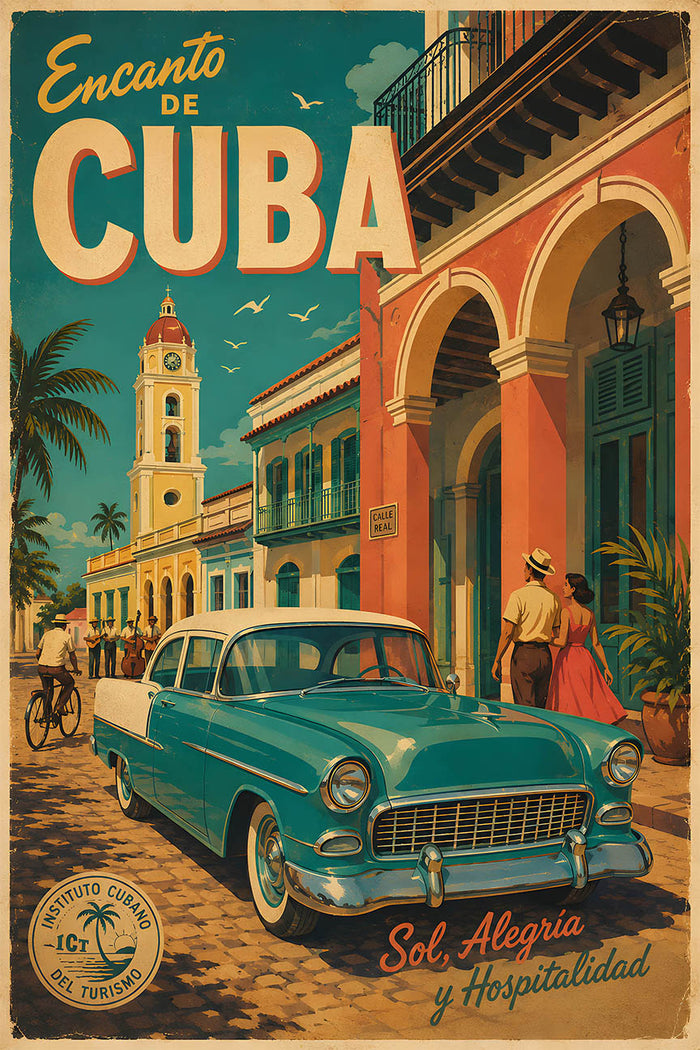 Cuba - Tourism - v1 - Vintage Travel Poster