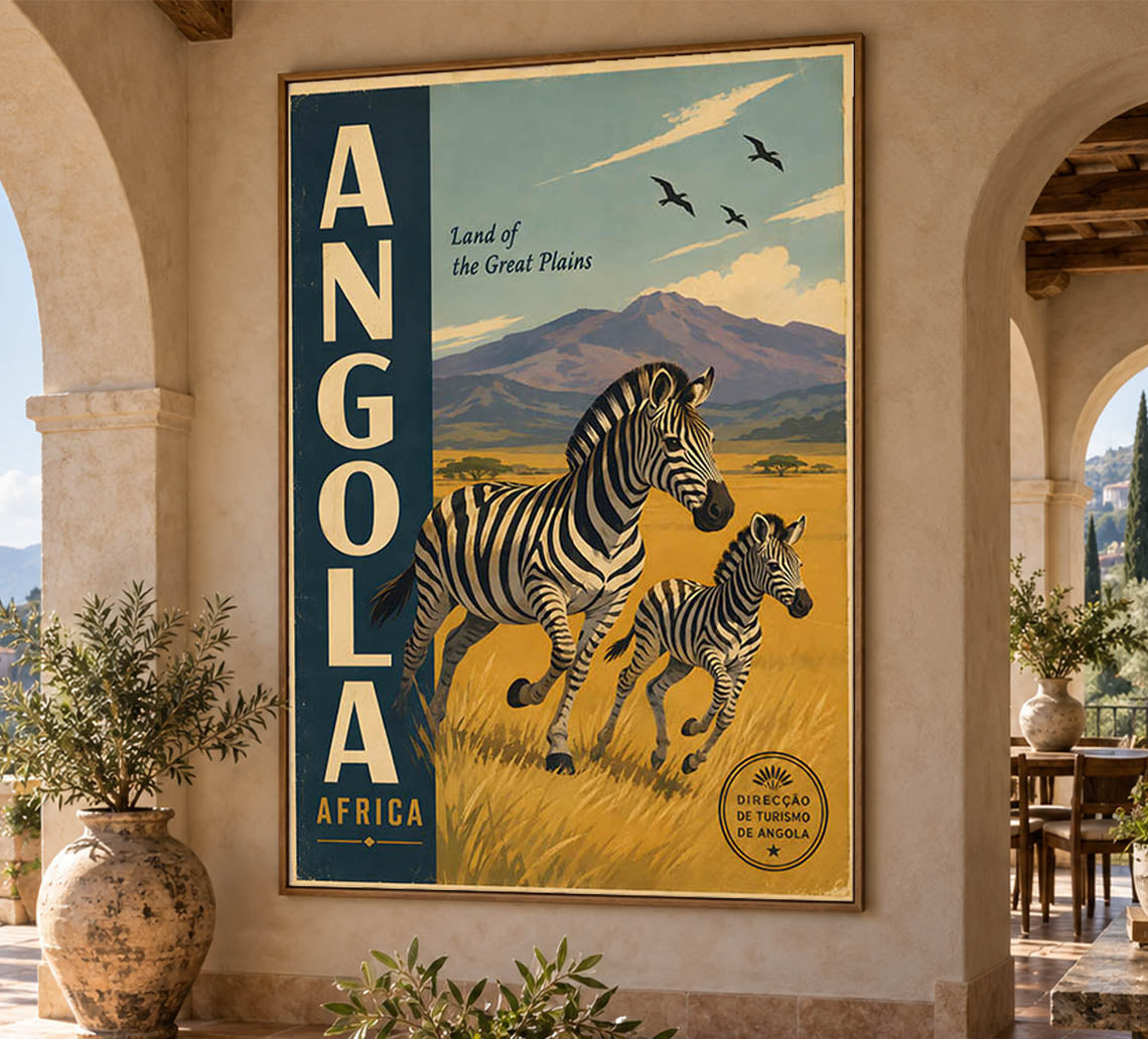 Africa - Angola - Vintage Travel Poster - Tourism and Government