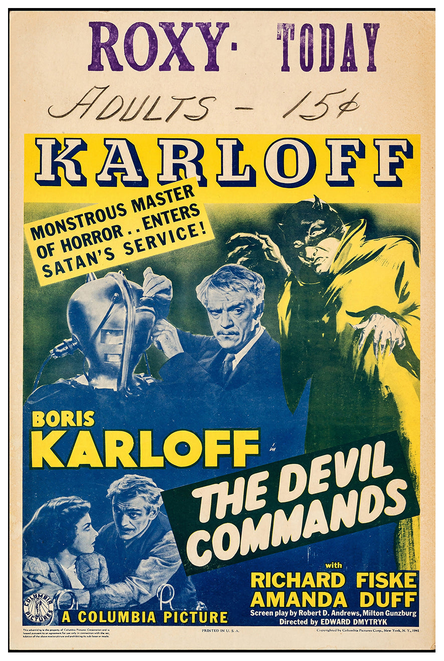 The Devil Commands 1941 - US - v4 - Classic Movie Poster