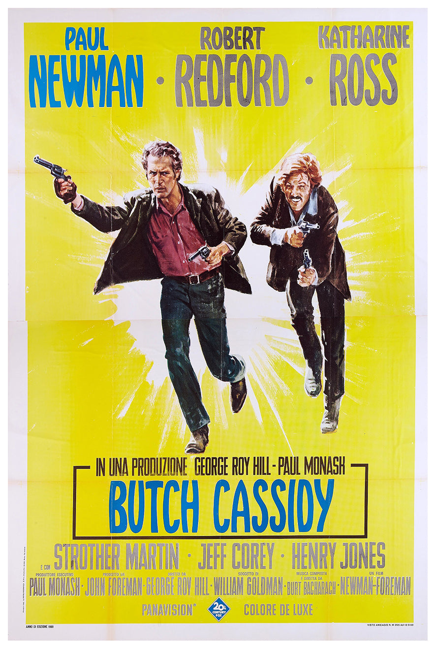 Butch Cassidy and the Sundance Kid 1969 - Paul Newman - Italy - Classic Movie Poster