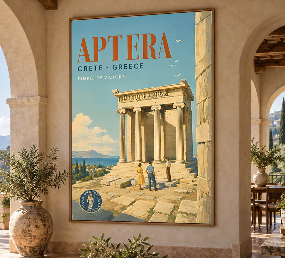Greece -Aptera - Tourism - v1 - Vintage Travel Poster