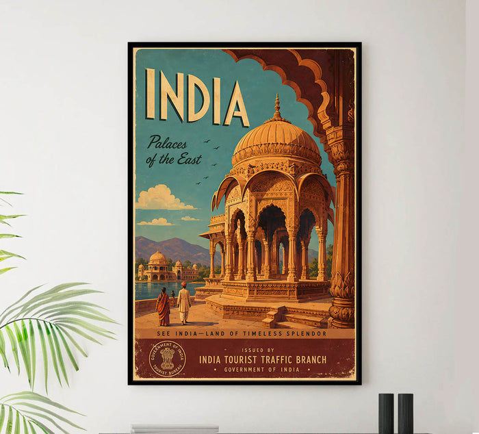 India - Tourism - v1 - Vintage Travel Poster