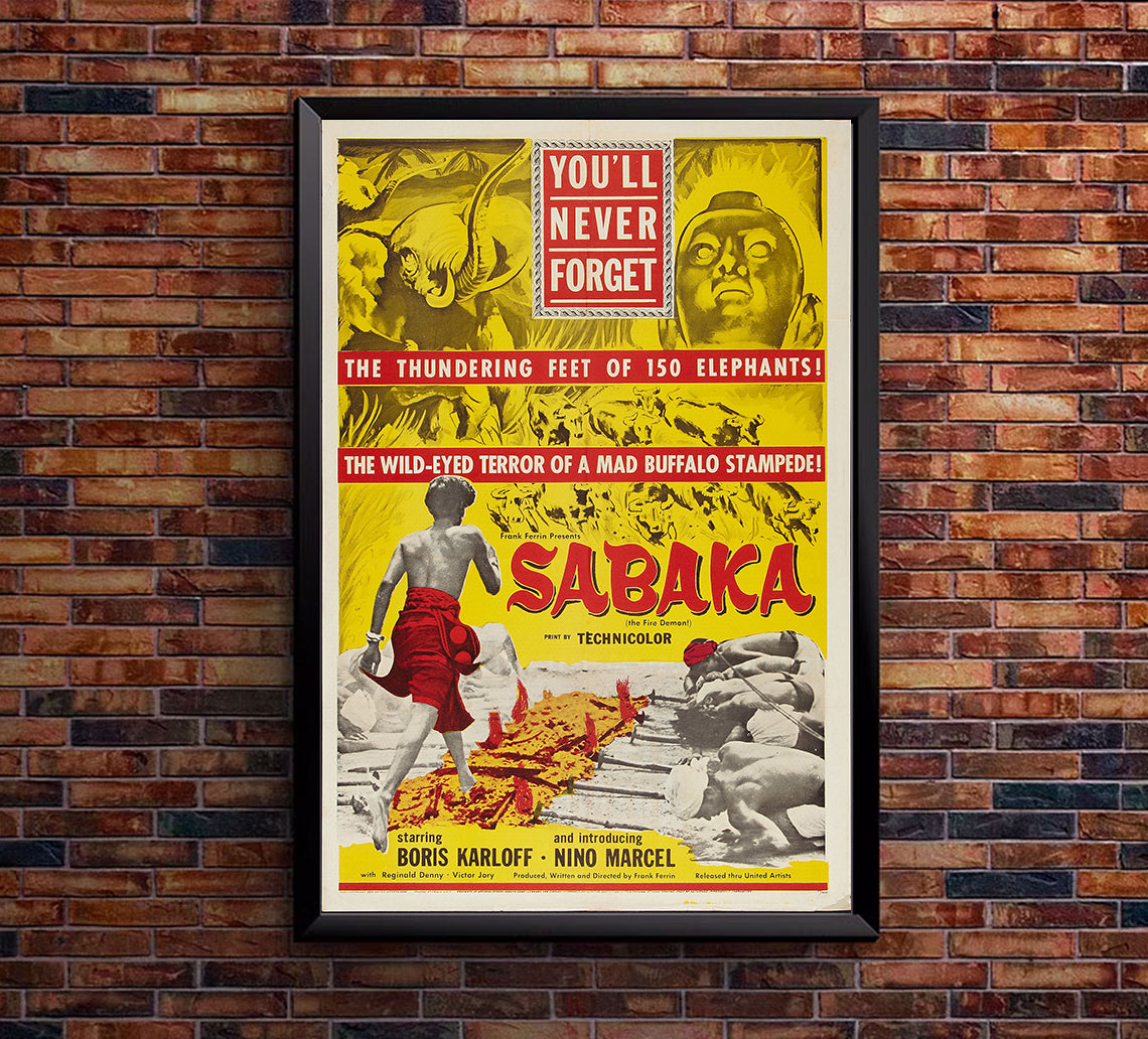 Sabaka 1955 - US - v1 - Classic Movie Poster