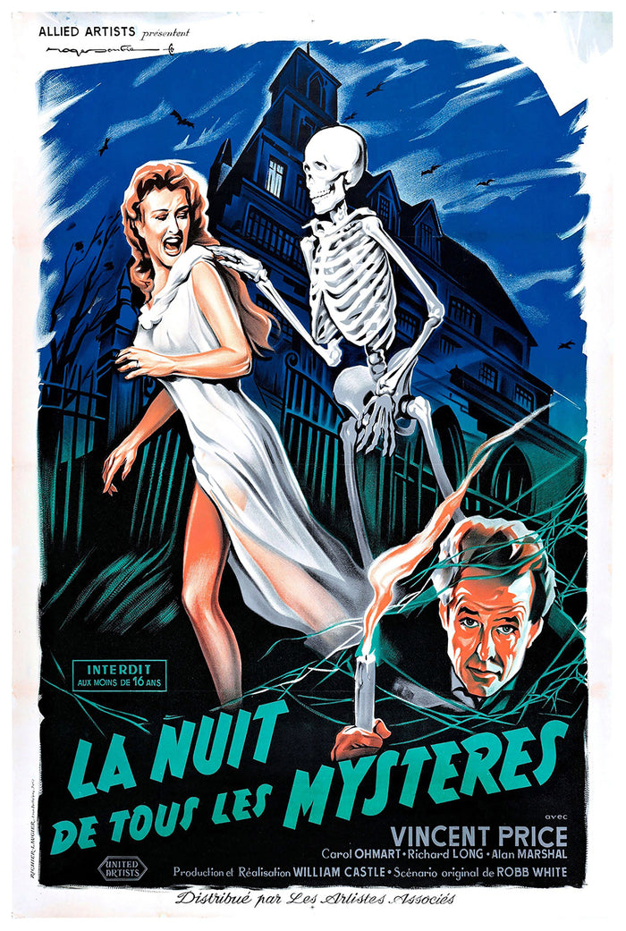 House on Haunted Hill 1959 - France - v1 - Classic Movie Poster