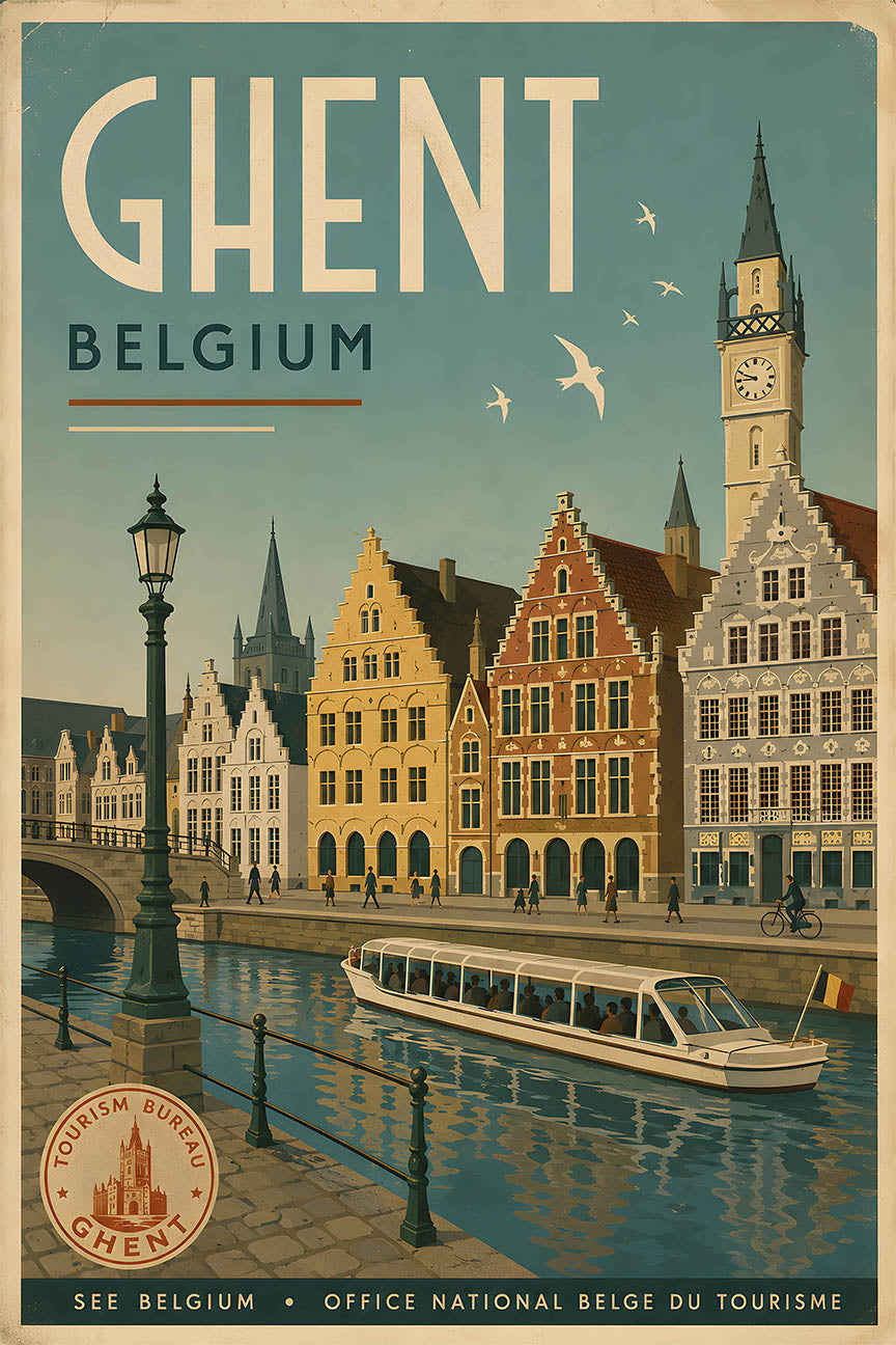 Belgium - Tourism - v1 - Vintage Travel Poster