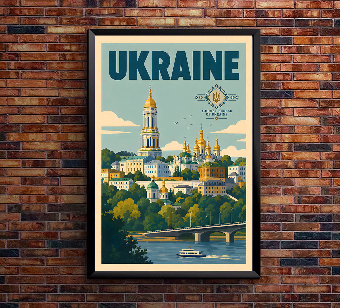 Ukraine - Tourism - v1 - Vintage Travel Poster