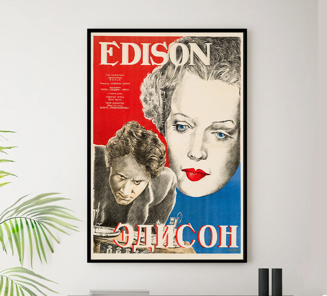 Edison, the Man 1940 - Russia - v1 - Classic Movie Poster