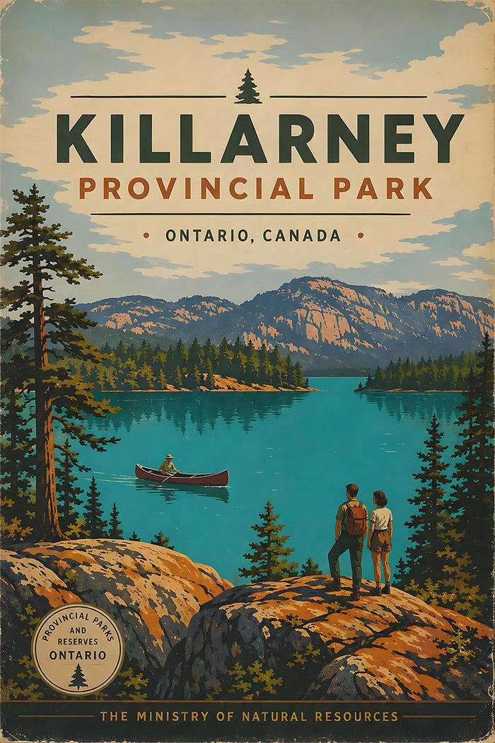 Canada - Killarney Provincial Park - Vintage Tourism Travel Poster
